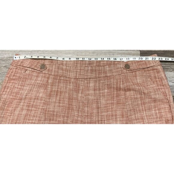 Cj Banks Womens Relaxed Fit High-Rise Trousers Rusty Plaid Pleated Size 24W NEW - Picture 10 of 16